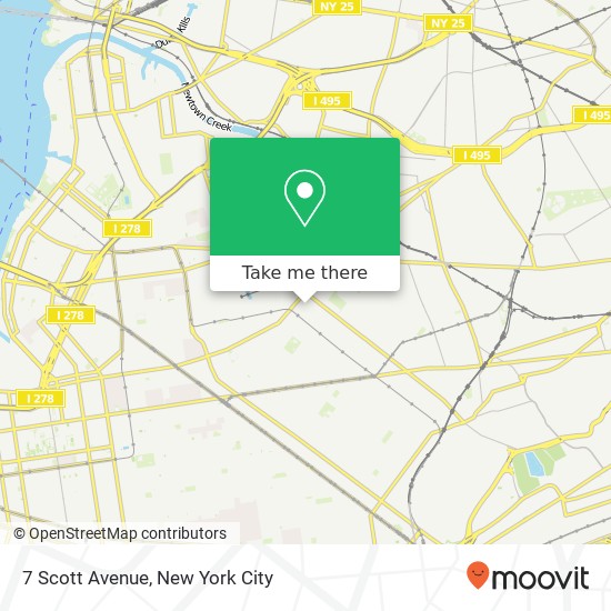 7 Scott Avenue, 7 Scott Ave, Brooklyn, NY 11237, USA map