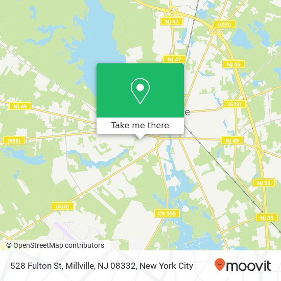 Mapa de 528 Fulton St, Millville, NJ 08332