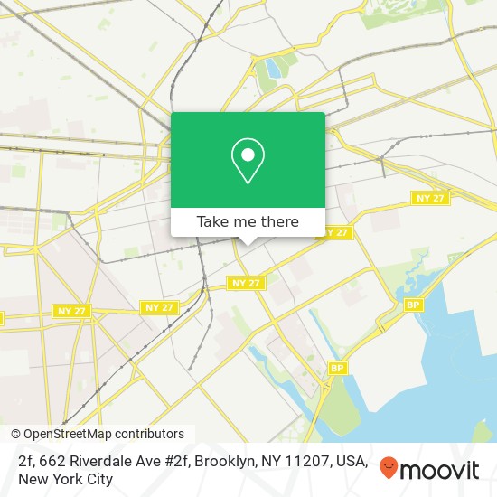 Mapa de 2f, 662 Riverdale Ave #2f, Brooklyn, NY 11207, USA