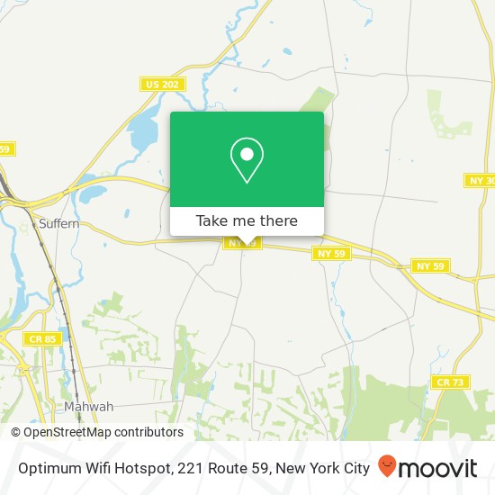 Mapa de Optimum Wifi Hotspot, 221 Route 59