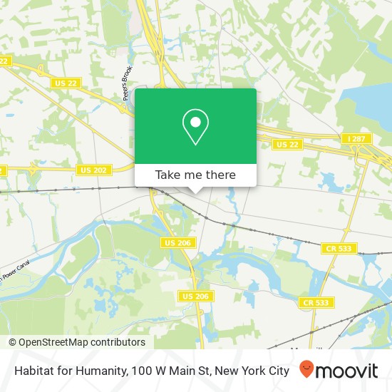 Mapa de Habitat for Humanity, 100 W Main St