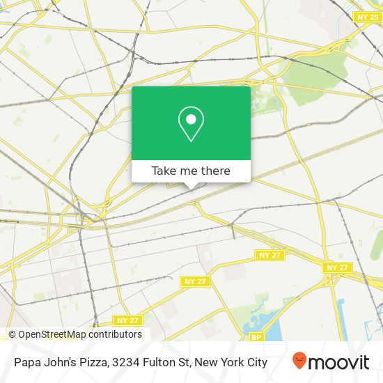 Mapa de Papa John's Pizza, 3234 Fulton St