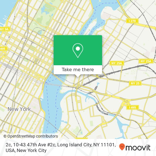 Mapa de 2c, 10-43 47th Ave #2c, Long Island City, NY 11101, USA