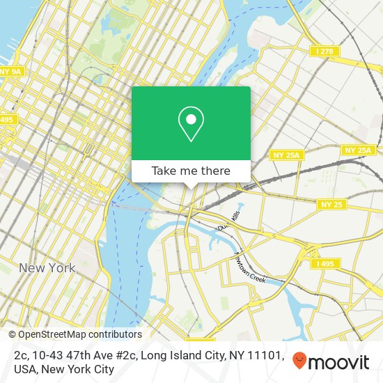 2c, 10-43 47th Ave #2c, Long Island City, NY 11101, USA map