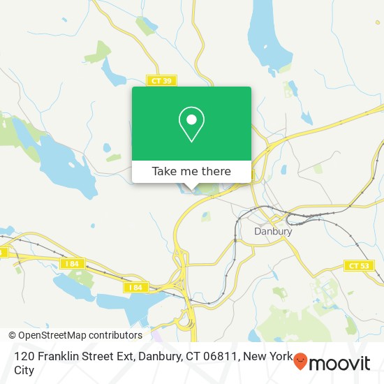 Mapa de 120 Franklin Street Ext, Danbury, CT 06811