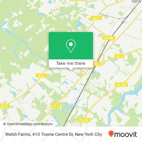 Mapa de Welsh Farms, 410 Towne Centre Dr