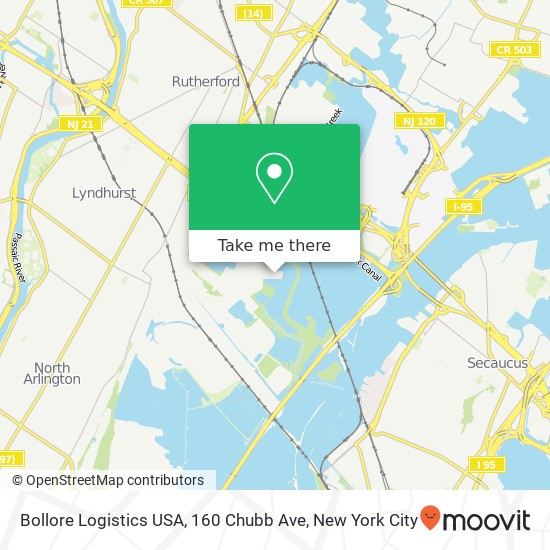 Bollore Logistics USA, 160 Chubb Ave map