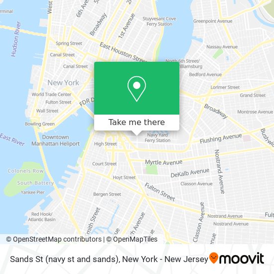 Sands St (navy st and sands) map