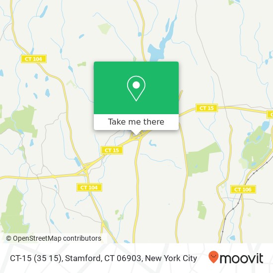 Mapa de CT-15 (35 15), Stamford, CT 06903