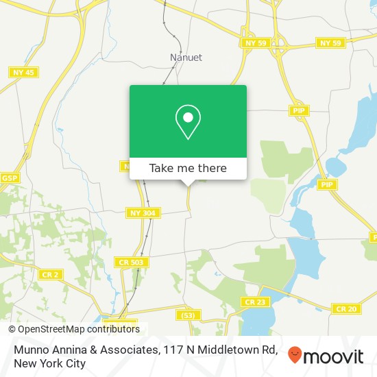 Mapa de Munno Annina & Associates, 117 N Middletown Rd