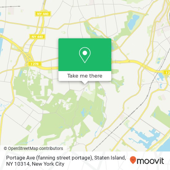 Mapa de Portage Ave (fanning street portage), Staten Island, NY 10314