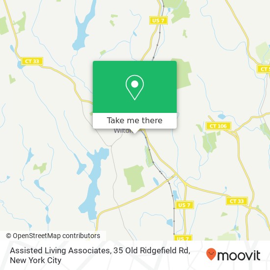 Assisted Living Associates, 35 Old Ridgefield Rd map