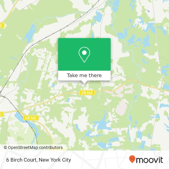 Mapa de 6 Birch Court, 6 Birch Ct, Monroe Township, NJ 08831, USA