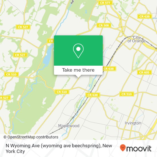 N Wyoming Ave (wyoming ave beechspring), South Orange, NJ 07079 map