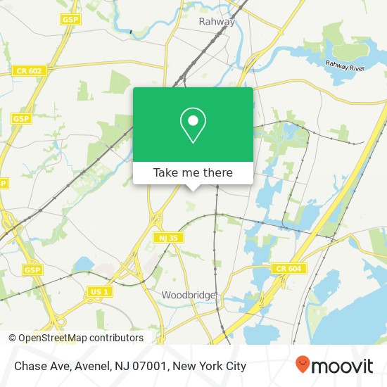 Chase Ave, Avenel, NJ 07001 map