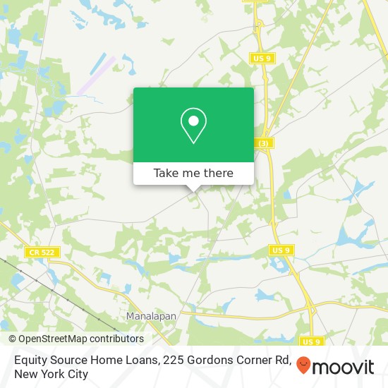 Equity Source Home Loans, 225 Gordons Corner Rd map