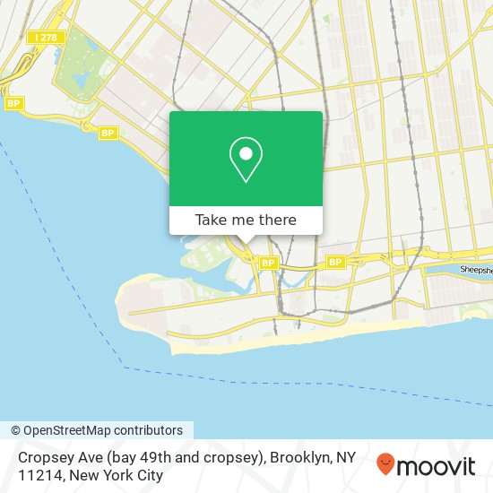 Mapa de Cropsey Ave (bay 49th and cropsey), Brooklyn, NY 11214