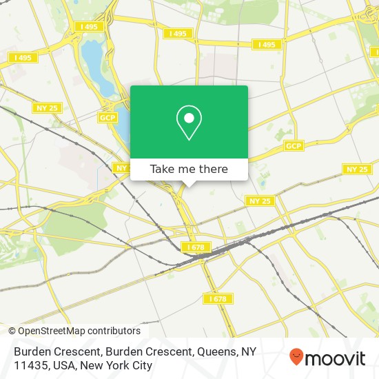 Burden Crescent, Burden Crescent, Queens, NY 11435, USA map