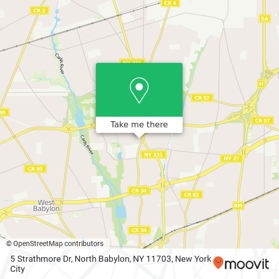 5 Strathmore Dr, North Babylon, NY 11703 map