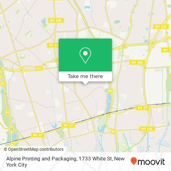 Mapa de Alpine Printing and Packaging, 1733 White St