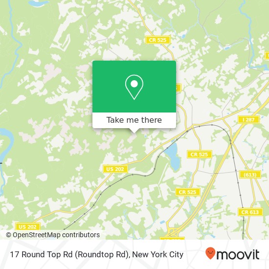 Mapa de 17 Round Top Rd (Roundtop Rd), Bernardsville, NJ 07924