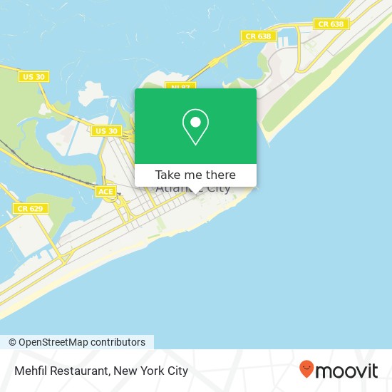 Mapa de Mehfil Restaurant, 1001 Pacific Ave