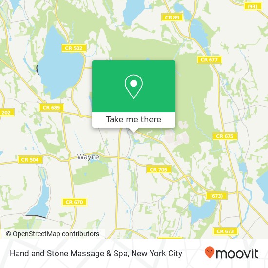 Mapa de Hand and Stone Massage & Spa, Wayne, NJ 07470