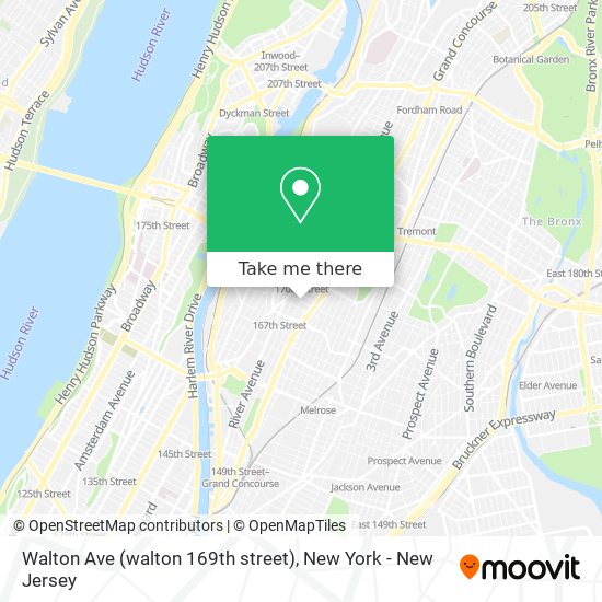 Mapa de Walton Ave (walton 169th street)