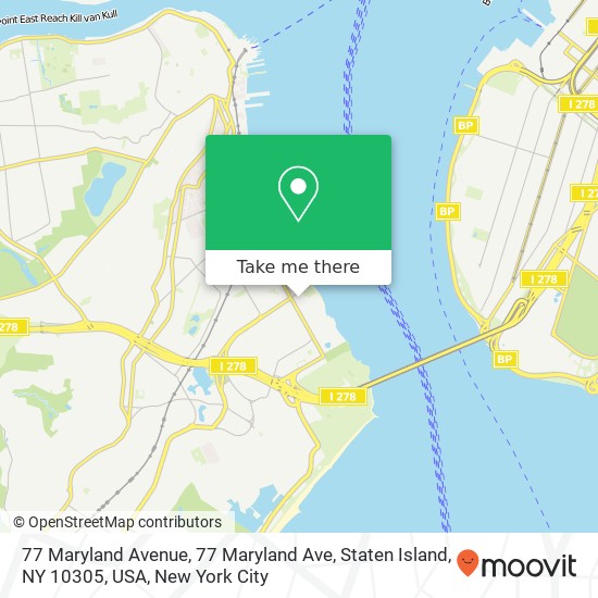 Mapa de 77 Maryland Avenue, 77 Maryland Ave, Staten Island, NY 10305, USA