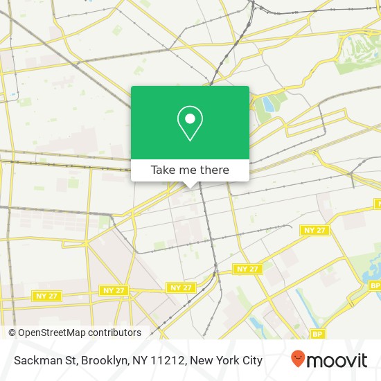 Sackman St, Brooklyn, NY 11212 map