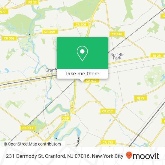 231 Dermody St, Cranford, NJ 07016 map
