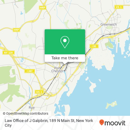 Mapa de Law Office of J Galpbrin, 189 N Main St