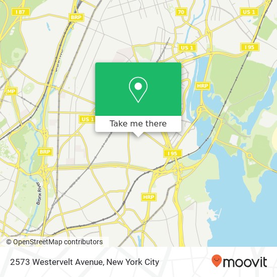 Mapa de 2573 Westervelt Avenue, 2573 Westervelt Ave, Bronx, NY 10469, USA