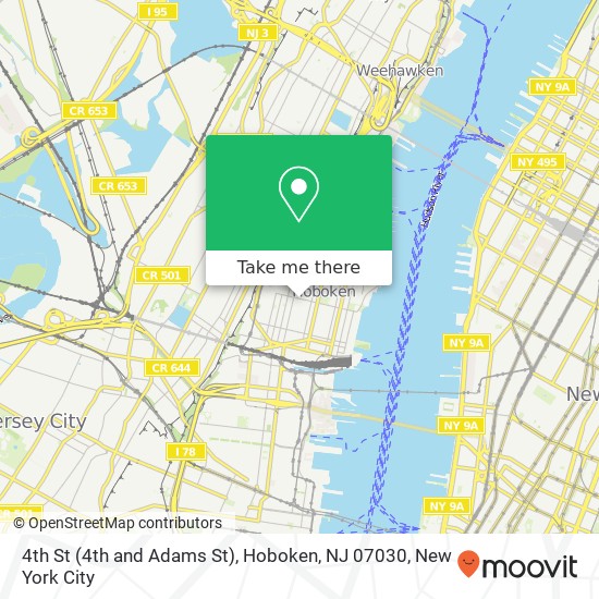 4th St (4th and Adams St), Hoboken, NJ 07030 map