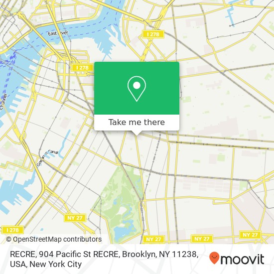 Mapa de RECRE, 904 Pacific St RECRE, Brooklyn, NY 11238, USA