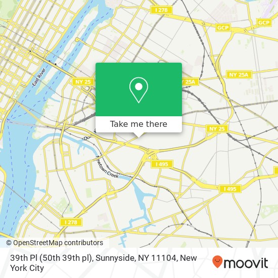 39th Pl (50th 39th pl), Sunnyside, NY 11104 map