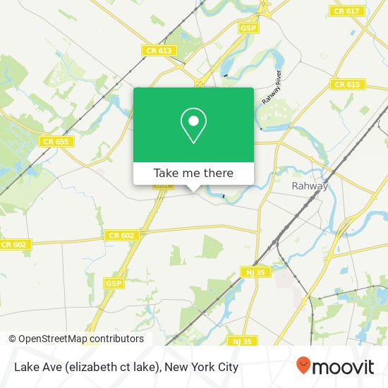 Mapa de Lake Ave (elizabeth ct lake), Colonia, NJ 07067