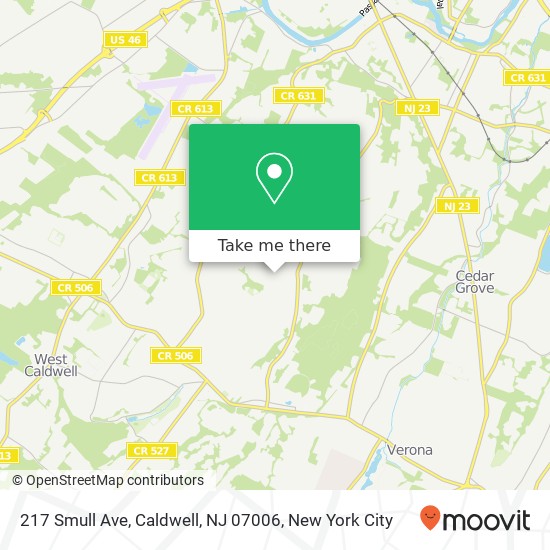 217 Smull Ave, Caldwell, NJ 07006 map