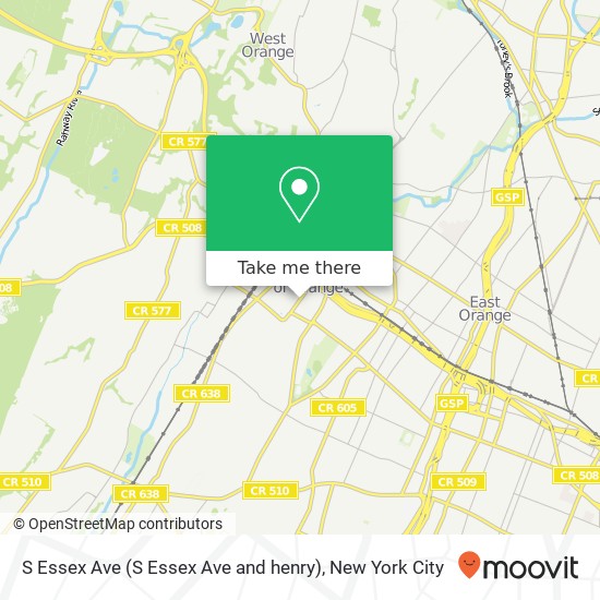 Mapa de S Essex Ave (S Essex Ave and henry), Orange, NJ 07050