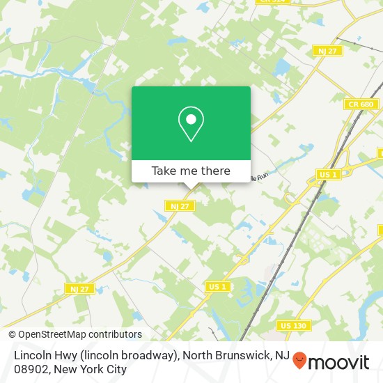 Lincoln Hwy (lincoln broadway), North Brunswick, NJ 08902 map