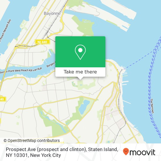 Mapa de Prospect Ave (prospect and clinton), Staten Island, NY 10301