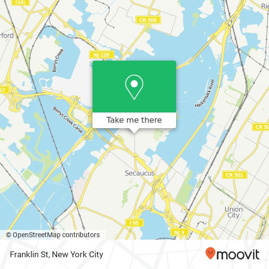 Mapa de Franklin St, Secaucus, NJ 07094