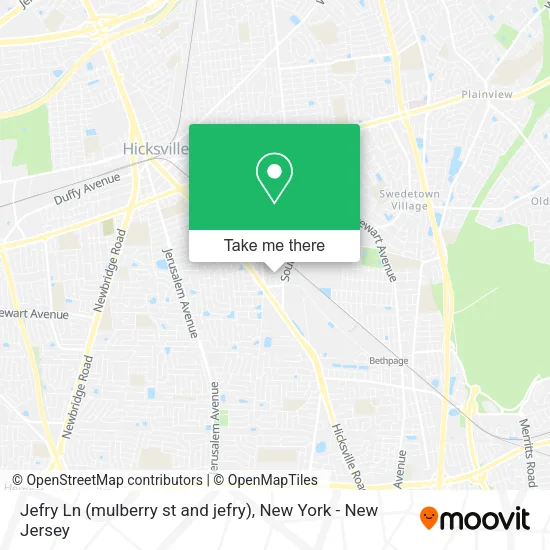 Jefry Ln (mulberry st and jefry) map