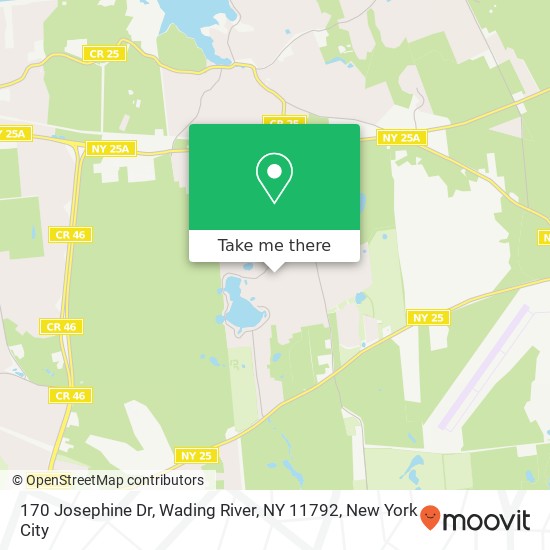 170 Josephine Dr, Wading River, NY 11792 map