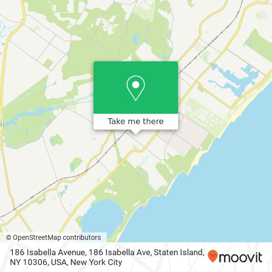 Mapa de 186 Isabella Avenue, 186 Isabella Ave, Staten Island, NY 10306, USA