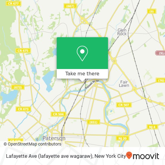 Mapa de Lafayette Ave (lafayette ave wagaraw), Hawthorne, NJ 07506