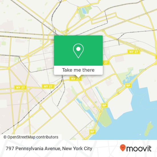 Mapa de 797 Pennsylvania Avenue, 797 Pennsylvania Ave, Brooklyn, NY 11207, USA