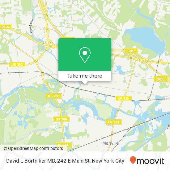 David L Bortniker MD, 242 E Main St map