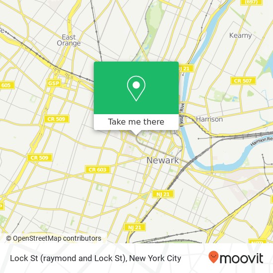Mapa de Lock St (raymond and Lock St), Newark, NJ 07103