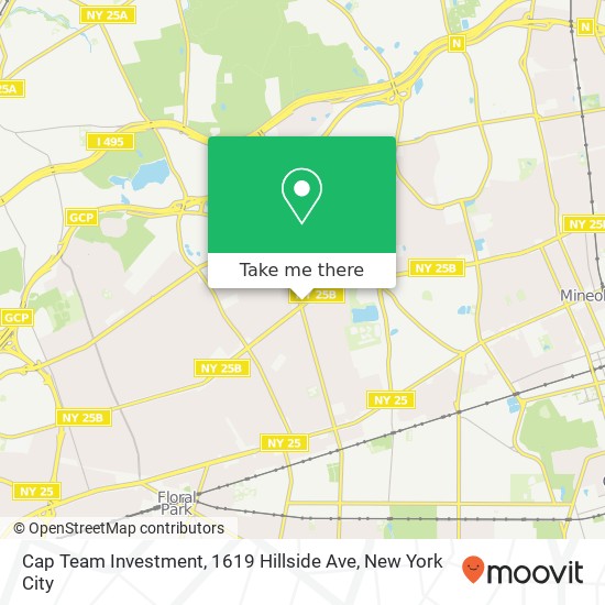 Mapa de Cap Team Investment, 1619 Hillside Ave